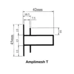 Amplimesh T Aluminium Profile 04269