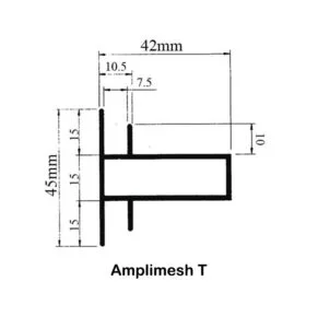 Amplimesh T Aluminium Profile 04269