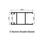 C Section 10cm Double Glazed