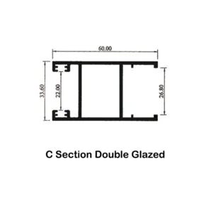 C Section 10cm Double Glazed