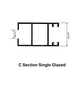 C-section Single Glazed