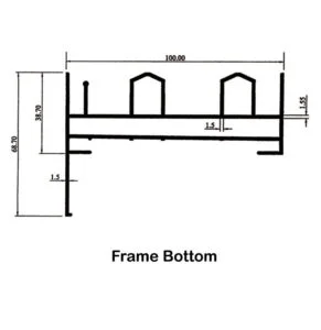 Frame Bottom 10cm Box Type Double Glazed