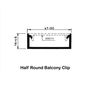 Half Round Balcony Clip 26010