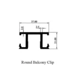 Round Balcony Clip 26016