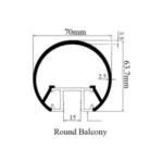 Round Balcony Profile 70mm 26015