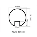 Round Balcony Profile 80mm 26005