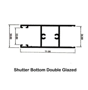 Shutter Bottom 10cm Double Glazed