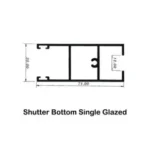 Shutter Bottom 10cm Single Glazed