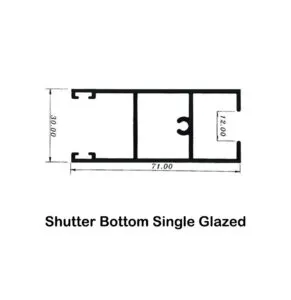 Shutter Bottom 10cm Single Glazed
