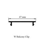 W Balcony Clip/ 8cm Balcony Clip 26029