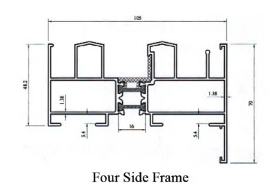 10.5cm Sliding Four Side Frame