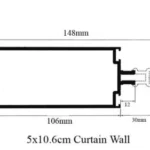 5x10.6 cm Curtain Wall 45003