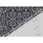 Black With White Solid Surface 76x367 cm 12 mm