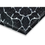 Cracked Black K75 Solid Surface Sheet