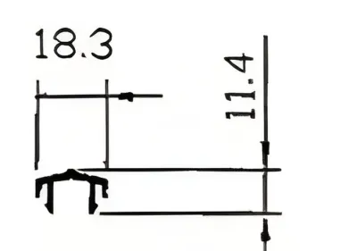 GE 12cm Sliding Series Fix with Bottom Frame
