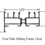 GE 12cm Sliding Series Four Side Sliding Frame 12mm