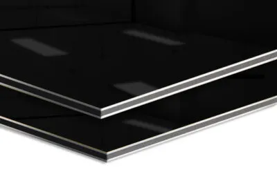 Glossy Black Aluminium Composite Panel ACP Wall Cladding Sheet