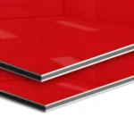 Glossy Red Aluminium Composite Panel ACP Wall Cladding Sheet