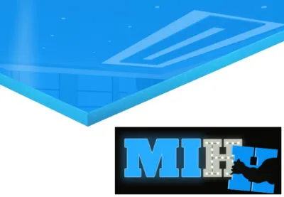 Light Blue Cast Acrylic Sheet Light Pass