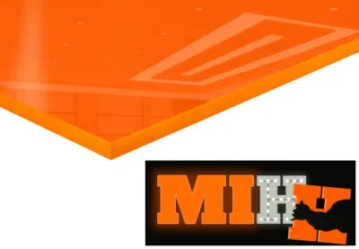 Orange Cast Acrylic Sheet Light Pass