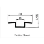Partition Omega Channel Mill Finish 50002