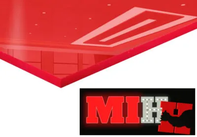 Red Acrylic Sheet Light Pass