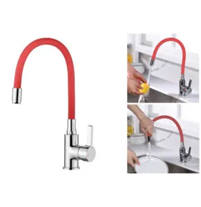 Single Lever Red Sink Mixer Tap with Swivel Spout A9890N