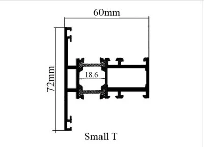 Small T Profile TB Hinge Series Gulf Extrusion