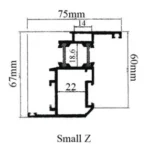 Small Z Profile TB Hinge Series Gulf Extrusion
