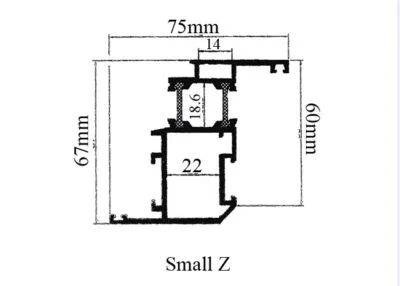 Small Z Profile TB Hinge Series Gulf Extrusion