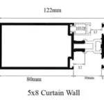 Soft 5x8 cm Curtain Wall 45002
