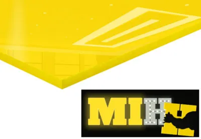 Yellow Cast Acrylic Sheet Light Pass