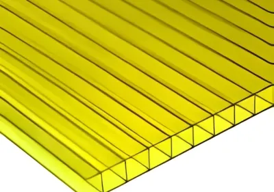 Yellow Polycarbonate Sheet Twin Wall