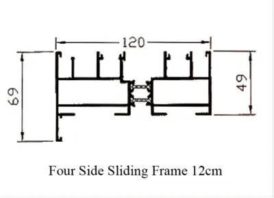 Four-Sided Sliding Frame 12cm